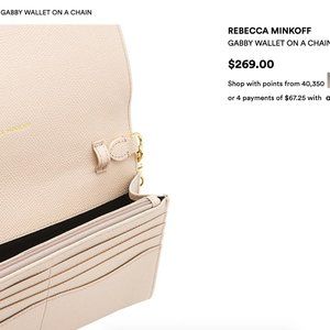 REBECCA MINKOFF GABBY WALLET ON A CHAIN